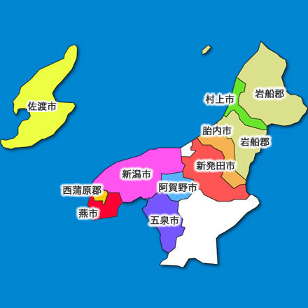 新潟県下越・佐渡エリア地図